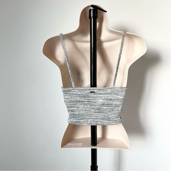 Hollister Cropped Tank Gray Size Small Ribbed Knit Crop Tank Top - Picture 2 of 7